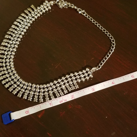 Silver emo gothic ball choker necklace - Picture 2 of 4